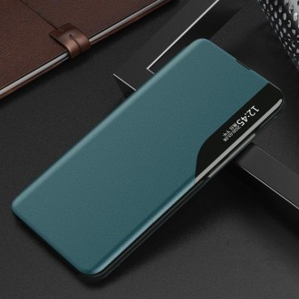 Eco Leather View Case elegant bookcase type case with kickstand for Samsung Galaxy S20+ (S20 Plus) green