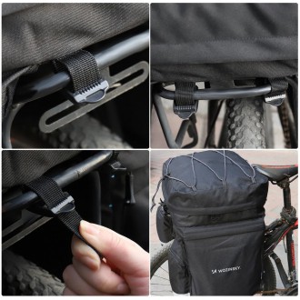 Wozinsky spacious bike bag 60 l for the trunk (rain cover included) black (WBB13BK)