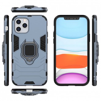Ring Armor Case Kickstand Tough Rugged Cover for iPhone 12 Pro / iPhone 12 blue
