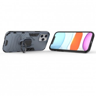 Ring Armor Case Kickstand Tough Rugged Cover for iPhone 12 Pro / iPhone 12 blue