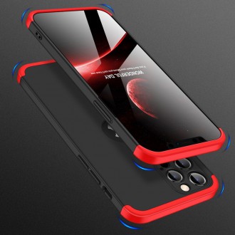 GKK 360 Protection Case Front and Back Case Full Body Cover iPhone 12 Pro Max black-red