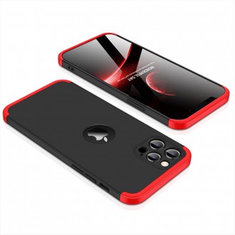 GKK 360 Protection Case Front and Back Case Full Body Cover iPhone 12 Pro Max black-red