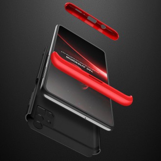 GKK 360 Protection Case Front and Back Case Full Body Cover Samsung Galaxy M51 black-red