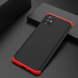 GKK 360 Protection Case Front and Back Case Full Body Cover Samsung Galaxy M51 black-red