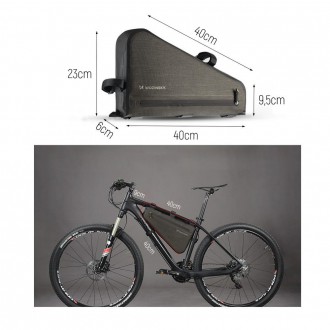 Wozinsky frame bike bag 5L gray (WBB15BK)