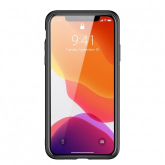 Dux Ducis Yolo elegant case made of soft TPU and PU leather for iPhone 12 Pro black
