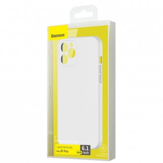 Baseus Liquid Silica Gel Case Flexible gel case iPhone 12 Pro Ivory white (WIAPIPH61P-YT02)