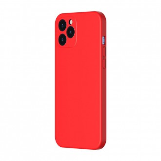 Pouzdro Baseus s tekutým silikagelem Flexibilní gelový kryt iPhone 12 Pro Max Red (WIAPIPH67N-YT09)