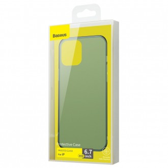 Pevný kryt z matného skla Baseus s pružným rámem iPhone 12 Pro Max tmavě zelený (WIAPIPH67N-WS06)
