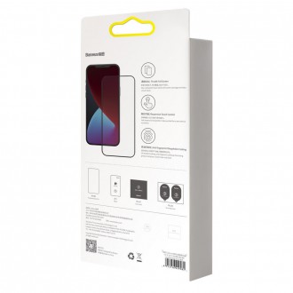 Baseus 2x Tempered glass 0.25 mm with a frame for the entire screen iPhone 12 Pro / iPhone 12 Black (SGAPIPH61P-KC01)