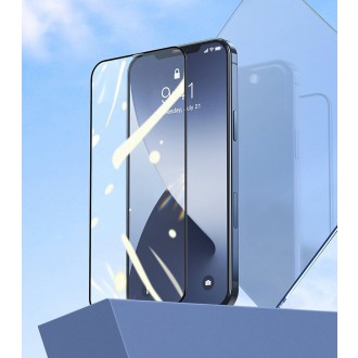Baseus 2x Tempered glass 0.25 mm with a frame for the entire screen iPhone 12 Pro / iPhone 12 Black (SGAPIPH61P-KC01)