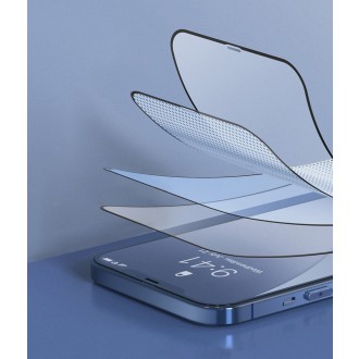 Baseus 2x Tempered glass 0.25 mm with a frame for the entire screen iPhone 12 Pro / iPhone 12 Black (SGAPIPH61P-KC01)