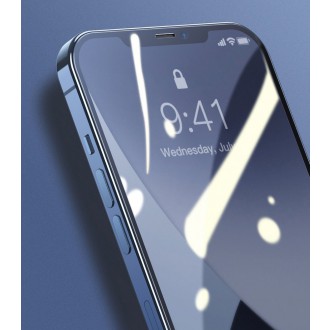 Baseus 2x Tempered glass 0.25 mm with a frame for the entire screen iPhone 12 Pro / iPhone 12 Black (SGAPIPH61P-KC01)