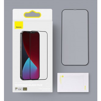Baseus 2x Tempered glass 0.25 mm with a frame for the entire screen iPhone 12 Pro / iPhone 12 Black (SGAPIPH61P-KC01)