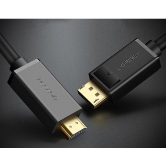 Ugreen unidirectional DisplayPort to HDMI Cable 4K 30Hz 32 AWG 1.5m Black (DP101 10239)