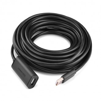 Ugreen active cable USB 2.0 extension cable 480 Mbps 5 m black (US121 10319)