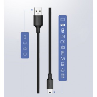 [RETURNED ITEM] Ugreen cable USB - mini USB 480 Mbps cable 1.5 m black (US132 10385)