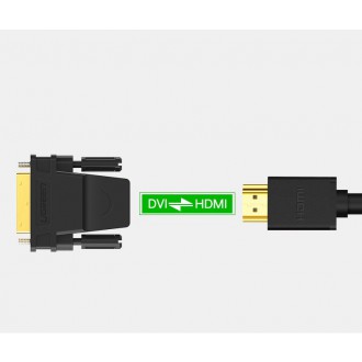 Ugreen HDMI adapter (female) - DVI 24 + 1 (male) FHD 60 Hz black (20124)