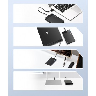 Ugreen bay for HDD SSD disk housing 2.5 ´´ SATA USB 3.2 Gen 1 (5 Gbps) micro USB SuperSpeed + 0.5 m cable black (US221 30848)