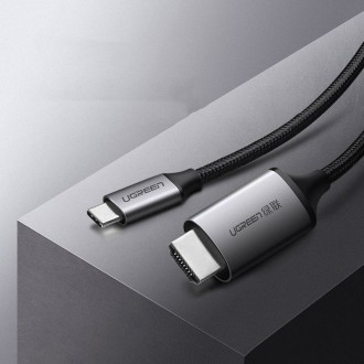 Ugreen cable HDMI cable - USB Type C 4K 60 Hz 1.5 m black-gray (MM142 50570)