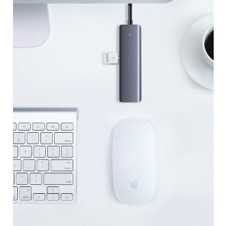 Ugreen USB HUB – 4x USB 3.2 Gen 1 s micro USB napájecím portem šedý (CM219 50985)