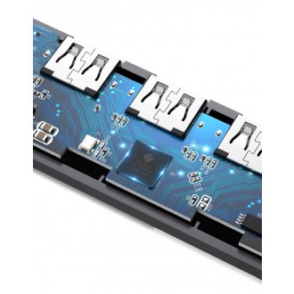 Ugreen USB HUB – 4x USB 3.2 Gen 1 s micro USB napájecím portem šedý (CM219 50985)