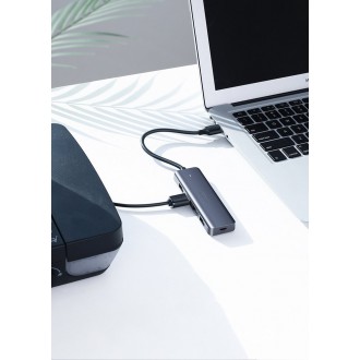 Ugreen USB HUB – 4x USB 3.2 Gen 1 s micro USB napájecím portem šedý (CM219 50985)