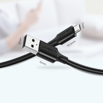 Ugreen cable USB - micro USB cable 2.4 A 480 Mbps 1.5 m black (US289 60137)