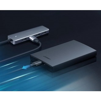 [RETURNED ITEM]  HUB USB Type C splitter - 4x USB 3.2 Gen 1 with USB Type C power port gray (CM219 70336)