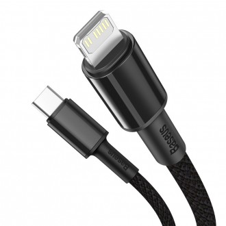 Baseus USB Type C - Lightning kabel rychlé nabíjení Napájení 20 W 1 m černý (CATLGD-01)