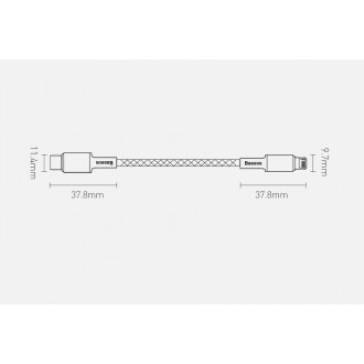 Baseus USB Type C - Lightning kabel rychlé nabíjení Napájení 20 W 2 m černá (CATLGD-A01)