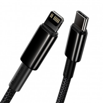 Baseus USB Type C - Lightning kabel rychlé nabíjení Napájení 20 W 1 m černý (CATLWJ-01)