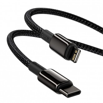 Baseus USB Type C - Lightning kabel rychlé nabíjení Napájení 20 W 1 m černý (CATLWJ-01)