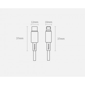 Baseus USB Type C - Lightning kabel rychlé nabíjení Napájení 20 W 1 m černý (CATLWJ-01)