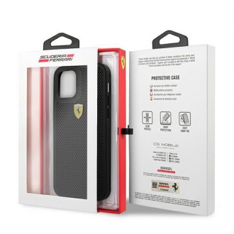 Ferrari FESPEHCP12LBK iPhone 12 Pro Max 6,7&quot; černo/černé pevné pouzdro On Track perforované