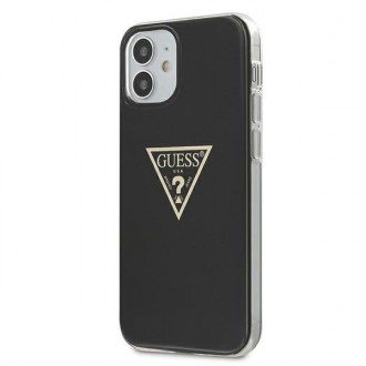 Guess GUHCP12SPCUMPTBK iPhone 12 mini 5,4&quot; černé/černé pevné pouzdro Metallic Collection
