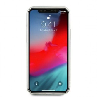 Guess GUHCP12LGLHFLGO iPhone 12 Pro Max 6,7&quot; zlatý/zlatý pevný obal Glitter Charms