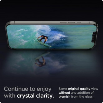 Tvrzené sklo Spigen GLAS.TR &quot;EZ FIT&quot; 2BAL IPHONE 12/12 PRO