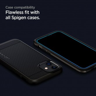 TEPELNÉ Spigen ALM GLASS FC 2BAL IPHONE 12/12 PRO ČERNÉ