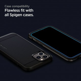 Tvrzené sklo Spigen GLASS FC IPHONE 12/12 PRO ČERNÉ