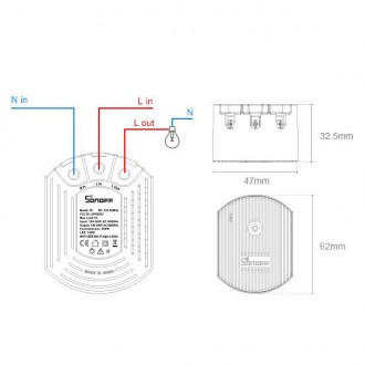 Sonoff D1 Smart Dimmer Switch 433 MHz RF black (M0802010005)