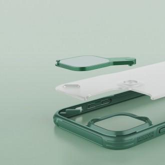 Nillkin Cyclops Case durable phone case with a camera cover and foldable kickstand iPhone 12 Pro / iPhone 12 green