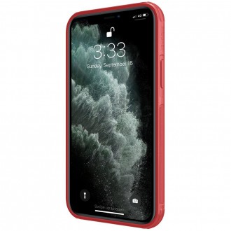 Nillkin Cyclops Case durable phone case with a camera cover and foldable kickstand iPhone 12 Pro / iPhone 12 red