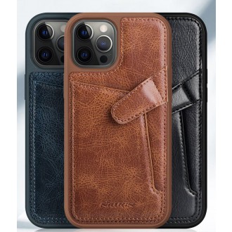 Nillkin Aoge Leather Case genuine leather protective wallet cover iPhone 12 mini black