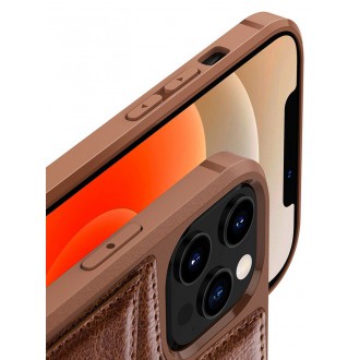 Nillkin Aoge Leather Case genuine leather protective wallet cover iPhone 12 Pro Max black