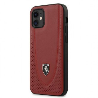 Ferrari FEOGOHCP12SRE iPhone 12 mini 5,4&quot; červený/červený pevný obal Off Track perforovaný
