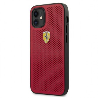 Ferrari FESPEHCP12SRE iPhone 12 mini 5,4&quot; červený/červený pevný obal On Track Perforated