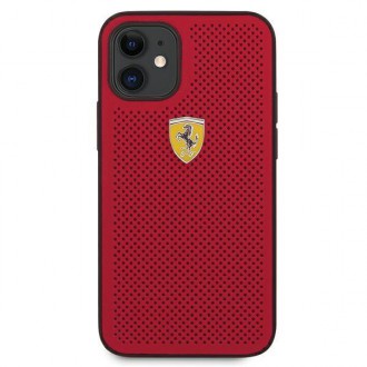 Ferrari FESPEHCP12SRE iPhone 12 mini 5,4&quot; červený/červený pevný obal On Track Perforated