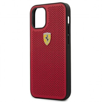 Ferrari FESPEHCP12SRE iPhone 12 mini 5,4&quot; červený/červený pevný obal On Track Perforated