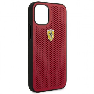 Ferrari FESPEHCP12SRE iPhone 12 mini 5,4&quot; červený/červený pevný obal On Track Perforated